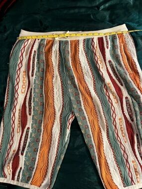 Rare Coogi Shorts with Multicolor Cable Pattern